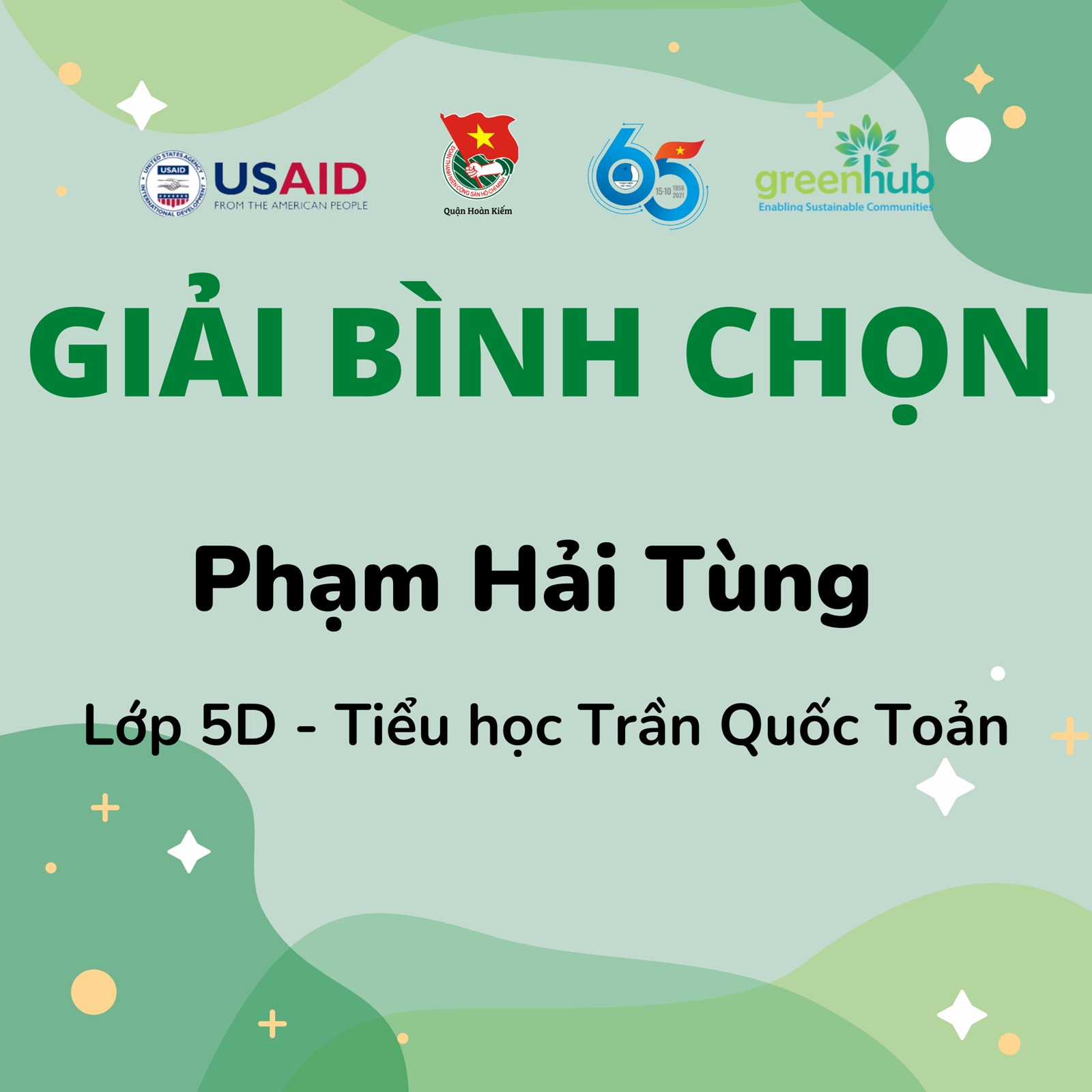Kết quả cuộc thi Tiktok "Thanh thiếu nhi Hoàn Kiếm chung tay giảm thiểu rác thải nhựa vì một hành tinh xanh"