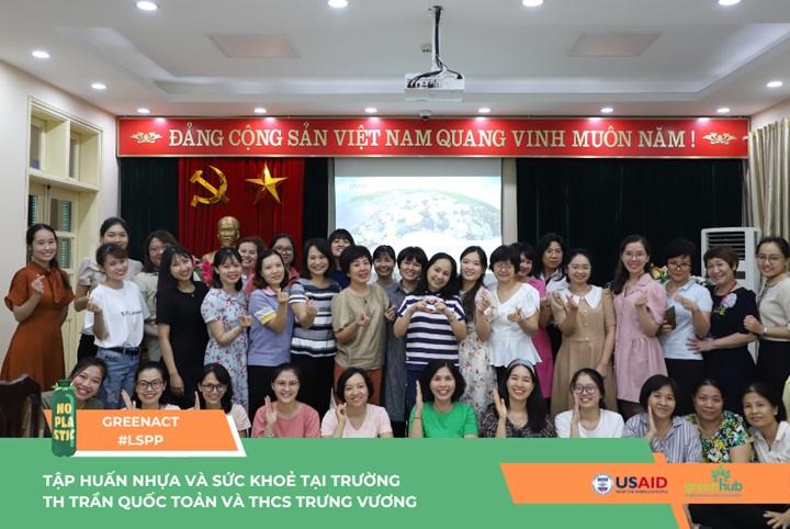 Tập huấn về Nhựa và Sức khoẻ tại Trường Tiểu học Trần Quốc Toản và THCS Trưng Vương - quận Hoàn Kiếm