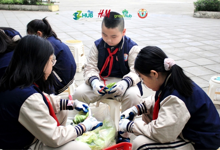 Hiệp sĩ nhí Tiểu học Trung Yên: Tập huấn giải cứu cây chết sau Tết Nguyên Đán và ủ phân ở khu vực MRF