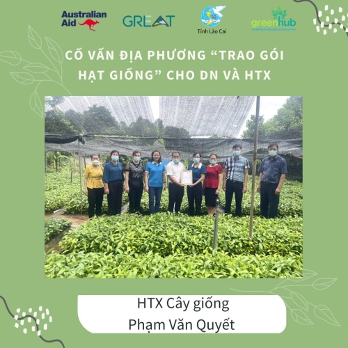 Local consultant “Give the seed package” to the enterprises and Cooperatives in the project.