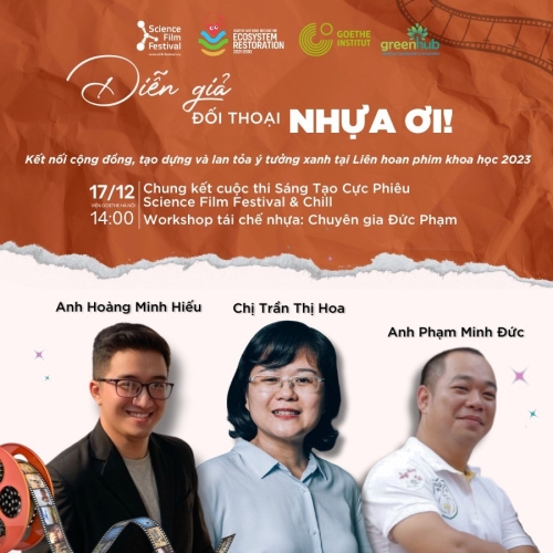 Giới thiệu diễn giả buổi Đối thoại: Nhựa ơi!