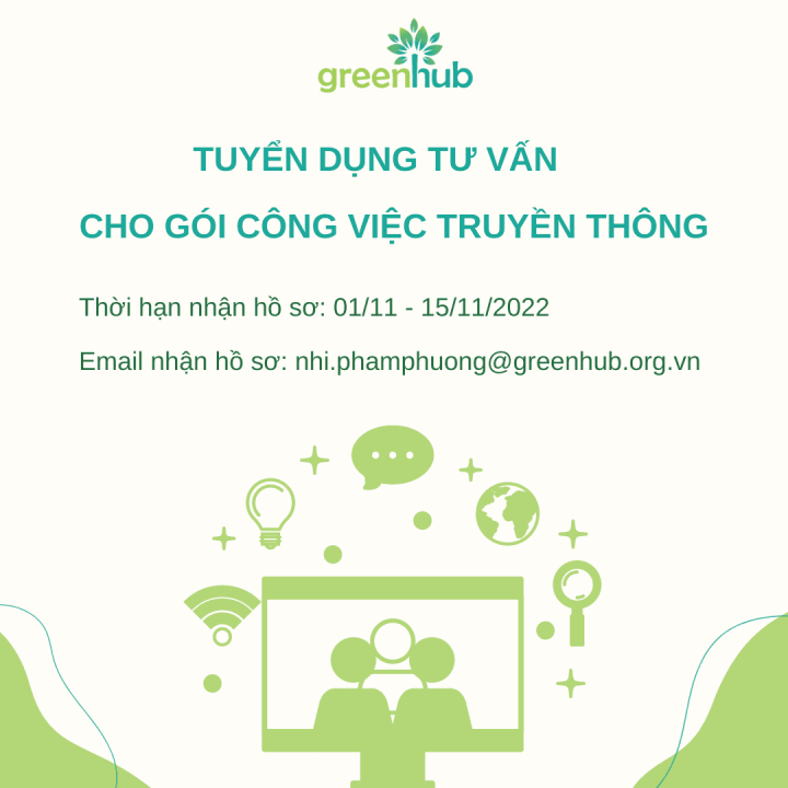 TUYỂN DỤNG TƯ VẤN CHO GÓI CÔNG VIỆC TRUYỀN THÔNG