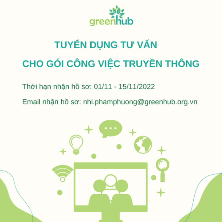 TUYỂN DỤNG TƯ VẤN CHO GÓI CÔNG VIỆC TRUYỀN THÔNG