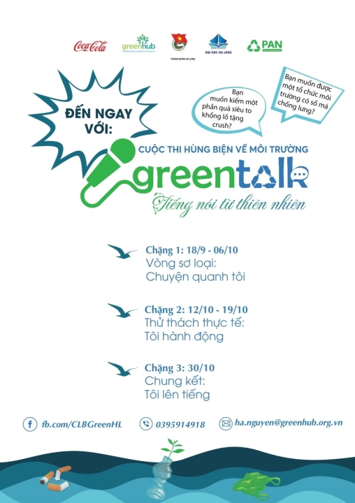 Cuộc thi hùng biện về môi trường “Greentalk- tiếng nói từ thiên nhiên”
