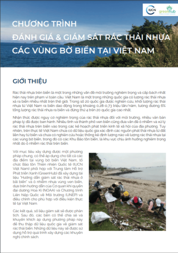 Chương trình Đánh giá và Giám sát rác thải nhựa các vùng bờ biển tại Việt Nam