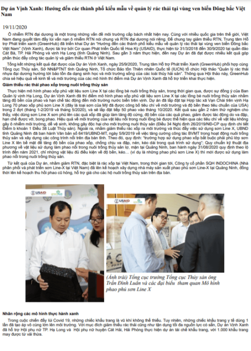 Green Bay Project: Towards model cities on waste management in coastal areas of Northeast Vietnam PDF